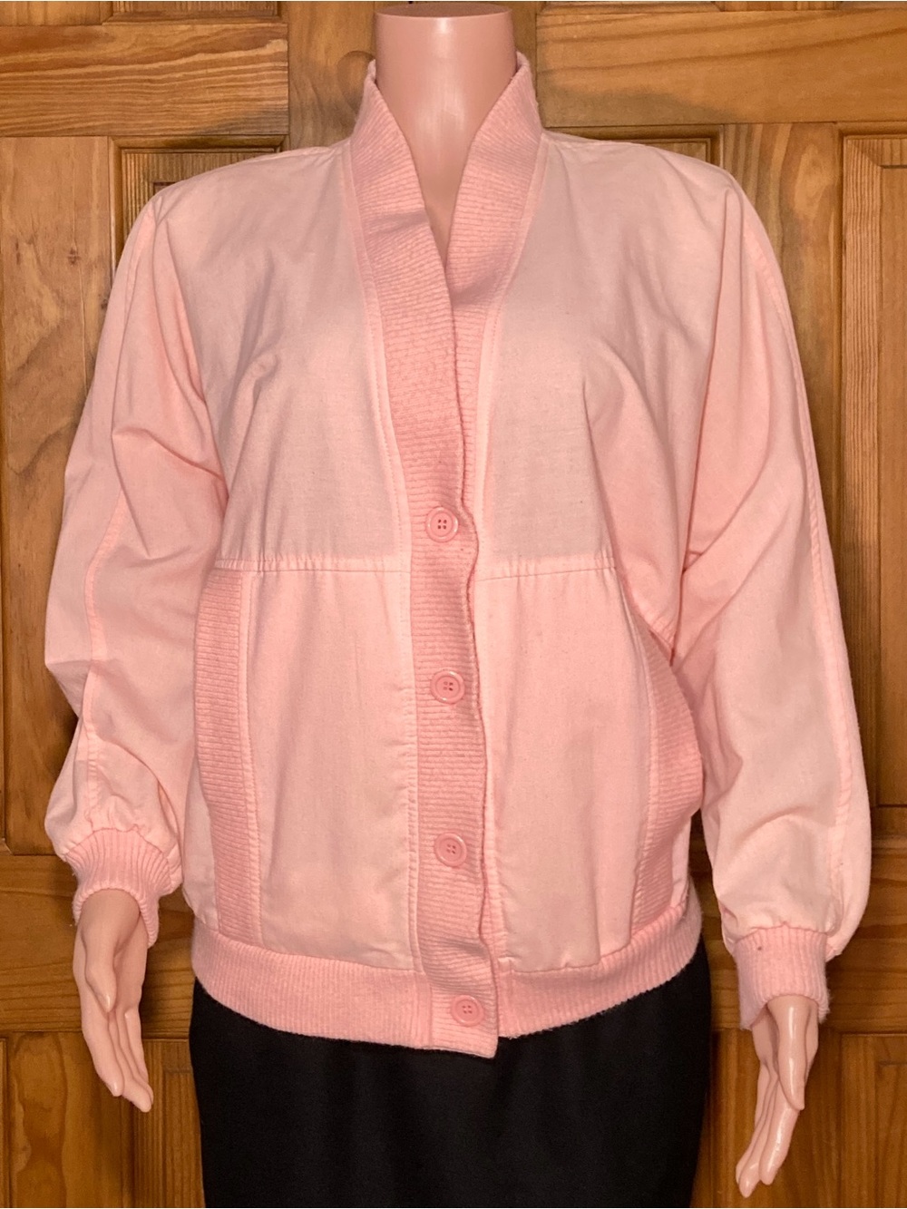 NWOT Kathy Davis Vintage 80s Cardigan Buttoned Long Sleeve Lightweight Pink Sz M